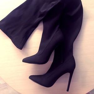 Steve Madden Slammin Over the Knee Boot Black